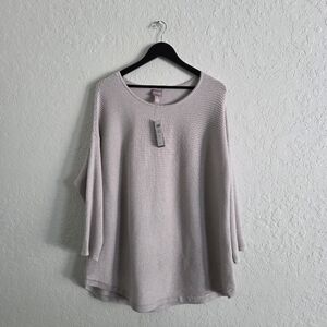 Chico's Dori Shimmer Contemporary Taupe Soft Stretchy Christmas Holiday Blouse